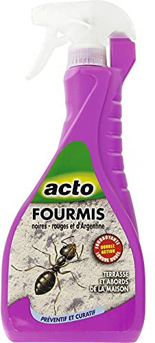 ACTO | PULVÉRISATEUR Contre toutes les espèces de fourmis qui colonisent les terrasses et les murs des jardins. | Formule liquide prête à l’emploi | FOUR10