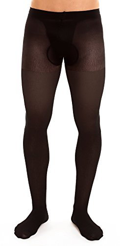 GLAMORY Collants de soutien Support 40 pour hommes Noir M