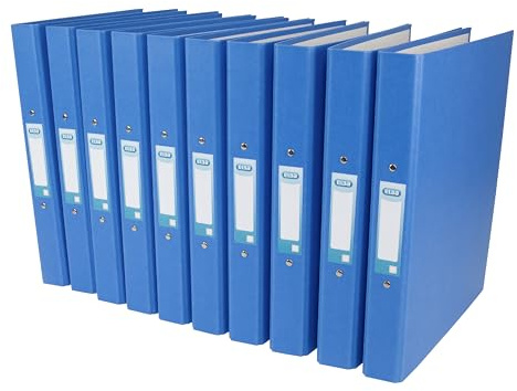 Elba A4 Board 2 O-Ring Binder, 25 mm Capacity, 30 mm Spine - Blue, Pack of 10