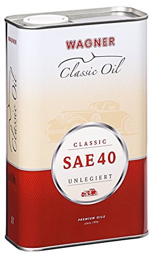 WAGNER Classic Einbereichs-Motoröl SAE 40, unlegiert | API SA - Motoröle Für Autos, Motorrad & Oldtimer ohne Hauptstrom-Ölfilter | Oxidationsstabil, Metallschonend & Temperaturbeständig | 1 Liter