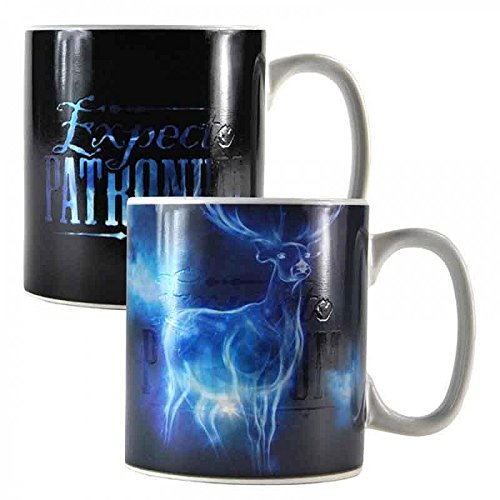 Harry Potter Thermoeffekt-Tasse XL Patronus - weiß, Bedruckt, aus Keramik, Fassungsvermögen ca. 400 ml.