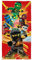 BERONAGE Lego Ninjago Badetuch Motiv Fire 70 cm x 140 cm - Neu & Ovp - Strandlaken - Strandtuch - Handtuch - Duschtuch - Velourstuch - 100% Baumwolle