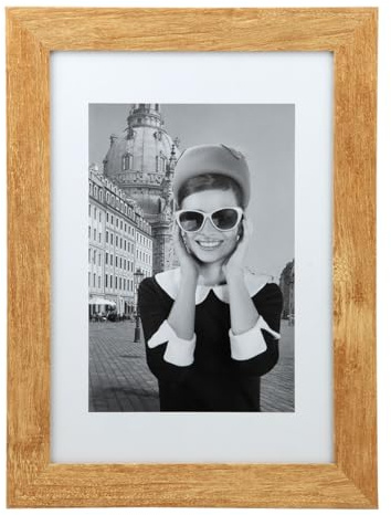 IDEAL TREND Hollywood Holz Bilderrahmen Foto Rahmen Family Picture Frames: Farbe: Eiche | Format: 13x18
