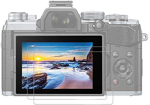 JJC (2 Stück) Displayschutzfolie aus Gehärtetem Glas für Nikon Z fc, Z30, Olympus OMD OM5 E-M1X E-M1 E-M1II E-M10 E-M10II E-M10III E-M10IV E-M5 E-M5II E-M5III PEN-F E-P5 E-P7 E-PL7 E-PL8 E-PL10