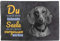 wandmotiv24 Gedenktafel Tiere Schiefer, 30x20cm, Grabstein Haustier personalisiertes Foto in Schwarzweiß, Portrait, Gedenkstein Hund Katze, Grabplatte, Grabschmuck, Erinnerung, Andenken M0240