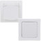 Delphi - Presa con interruttore IP44 con telaio e interruttore a bilanciere da incasso, con coperchio pieghevole, per ambienti umidi ed esterni, 230 V, colore: bianco