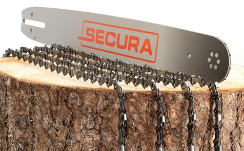 SECURA 4x Sägekette + Schwert 50cm 3/8 1,5 72 TG kompatibel mit Husqvarna 550 572 XP Motorsägen