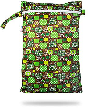 Petit Lulu wasserdicht doublesize Windeltasche | Wetbag Organiser Beutel | Windelsack | Nasstasche für Stoffwindeln | Nässeschutzbeutel | Waterproof Wet Bag | Wickeltasche (Apple Cider)
