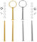 2 Set 3 Tier Fruit Display Fittings Alloy Cake Stand Fitting Candy Display Fittings Kits Replaceable Accessories for Wedding Party Birthday Party Tea Party