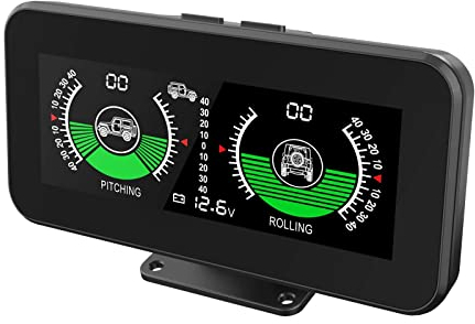 BELEY Neigungsmesser Offroad Auto mit Eingebautes Mehrachsen-Gyroskop, DC 5V-30V Kfz Neigungsmesser Digitaler Winkelmesser Dualmodus