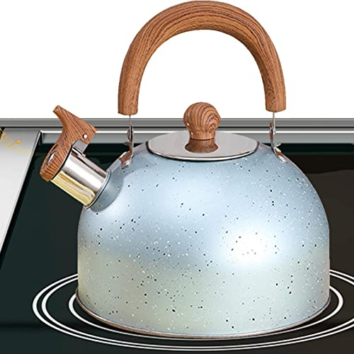 Bexdug té silbante – té 2 litros para Camping, Estufa silbante, té Acero Inoxidable, Agua Caliente rápida hervir, para té, café