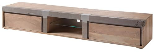 MASSIVMOEBEL24.DE | TV-Board Amsterdam Größen, Farbe:beige lackiert, Größe:240x48x39 cm (BxTxH)