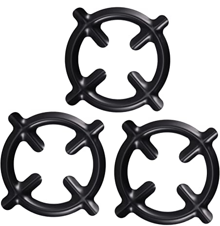 UPKOCH 3pcs Gas Ring Reducer Pot Stand Iron Trivet Non-Slip Stove Rack for Coffee Pot Gas Hobs Round Rack Heat-Resistant Kitchen Accessory