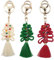3-teiliges Weihnachtsbaumschmuck-Set, Makramee-Wandbehang, Boho-Weihnachtsschmuck, Anhänger, Winter, Weihnachten, Basteln für Schlüsselanhänger, Rucksack, Umhängetasche, Weihnachtsbaum