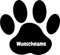 Skins4u Autoaufkleber Wandtattoo Pfote mit Wunschnamen selber gestalten Hunde Namen Pfoten Haustier für Auto Wand Spiegel, Türen, Spiegel mit Wunschtext