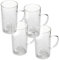 Kvota Glasbecher Trinkglas Design „Berg“ 4-er Set Gläser Glas konkaver gewölbter Boden Geschenkidee