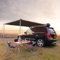 PQXQZ Auto Markise, Auto Zelt, Ausziehbare Markise, Ideal für Camping, Outdoor-Ausflüge, Expeditionen und Offroad (Size : 160x250cm/5.2x8.2ft)