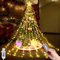 TIANHOO Lámpara de Arbol de Navidad, Impermeable USB Luces Navidad con Estrella 2M x 9 Hilos 198 LEDs Luces de Cascada de Arbol Navidad 8 Modos con Control Remoto para Navidad, Bodas, Jardín