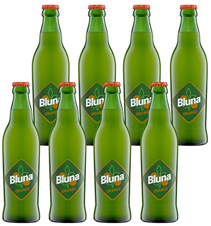 Bluna Orange Limonade 8 Flaschen je 0,33l incl Mehrweg Pfand