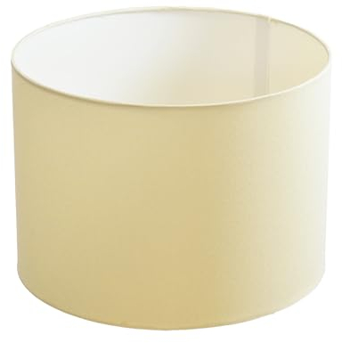 Lampenschirm Ø 25 x 18 cm beige Leinenstruktur Zylinderförmig