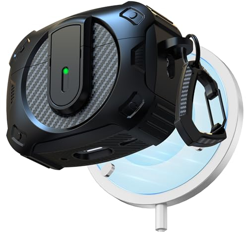 RFUNGUANGO Compatibile con AirPods Pro 2/1 Custodia Protettiva (2023/2022/2019) con Kit di Pulizia, Nuova Custodia Protettiva a Tema Spaziale 2024, Compatibile con MagSafe,Cosmo-Nero