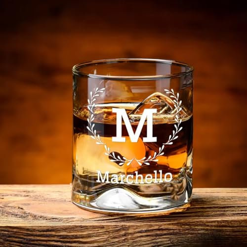 miguha Verre À Whisky Personnalisé Avec N'importe Quel Nom, Verre De Fête Gravé, Cadeau Personnalisé Pour Papa, Grand-père, Oncle, Mari, Anniversaire, Noël, Bar À Domicile, Pendaison De Crémaillère