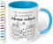 Freundschafts-Tasse mit Namen – „Ich wünschte, du würdest nebenan wohnen!“ – Personalisierte Geschenk-Idee für beste Freundin BFF - Abschiedsgeschenk - Keramik, ca. 330ml, Hellblau