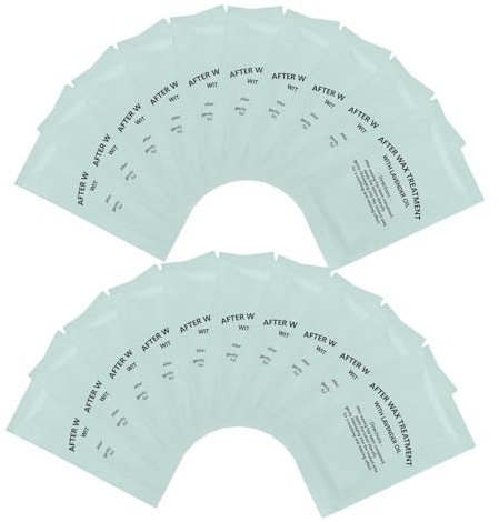 WOFASHPURET 20pièces Lingettes De Nettoyage Post-épilation Huile Épilation Réduit Rougeurs Soin Peau Pour Voyage Et Utilisation