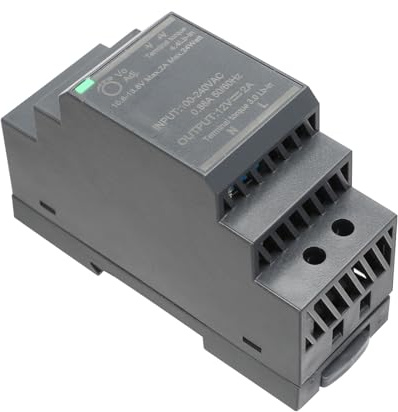 Alimentatore da 12V 2A 30W per Montaggio su Binario DIN, Trasformatore Switching AC-DC per Illuminazione LED Industriale e Automazione HDR-30-12
