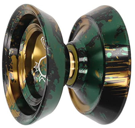 Marhynchus Premium Nicht Reagiert Metal Yoyo Aluminiumlegierung Yoyo Professionelles mit Starker Rotationsstabilität für Erwachsene Anfänger Fortgeschrittene Spieler (schwarzes Gold)