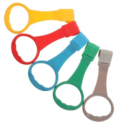 Babys Lern Laufhilfe Spielzeug Hängering 5 Stück-pack Kunststoff | Zugringe für Laufstall und Babyspielbereich, zur Stand und Gehübung, für Kleinkind