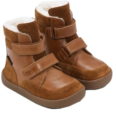 Bundgaard Stiefel Barfußschuhe Basil Tex. Wasserdicht Wolle Braun
