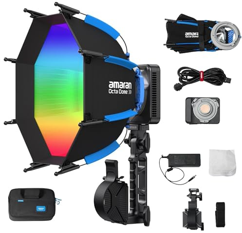 Amaran Ray 120c - Luz LED COB de vídeo (120 W, montaje Bowens, ACE E--Lock, compatible con control por aplicación y NFC con softbox CRI 95 TLCI 95 (120 W)