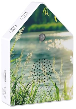 Singing Bird Box - Relaxing and Mood Enhancing Music Device with White Noise and Timer | Bird Chirping Box with Motion Sensor | for Home, Garden, Bedroom, Bath