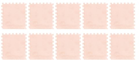 Jelquix Plüsch-Puzzle-Schaumstoff-Bodenmatte, Weiche, Ineinandergreifende Teppichfliesen mit Rutschfester Oberfläche, 30,8 X 29,9 cm, für Kinderspielzimmer (Hellbraun)