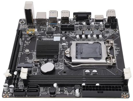 PUSOKEI H81 Gaming Motherboard, M ini ITX Computer Motherboard, Dual Channel DDR3, LGA 1150, M.2 Nvme Festplatte und WLAN Steckplatz, 6 Gbit/s Serial ATA3.0, PCI E X16, E/A Anschlüsse