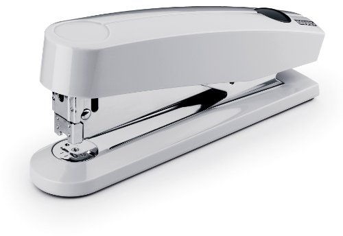 Novus B 7A Komfort Heftgerät (30 Blatt Heftleistung, Automatik-Funktion, inkl. 200 Klammern) grau glänzend
