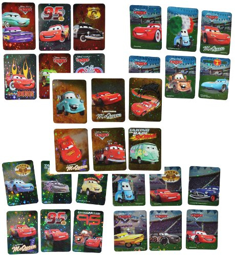 alles-meine.de GmbH 5 * 6 TLG. Set Sticker/Aufkleber - Cars Lightning McQueen - Kinder Kind groß z.B. für Stickeralbum Kartensticker Stickerset Auto
