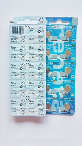 Cutting edge 10 x Renata watch batteries: 377, SR626SW, Cleva® alute® edition