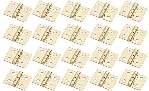 10 * 8MM Mini Tiny Brass Hinge with Nails Jewelry Chest Gift Wine Music Box Dollhouse Pack of 20