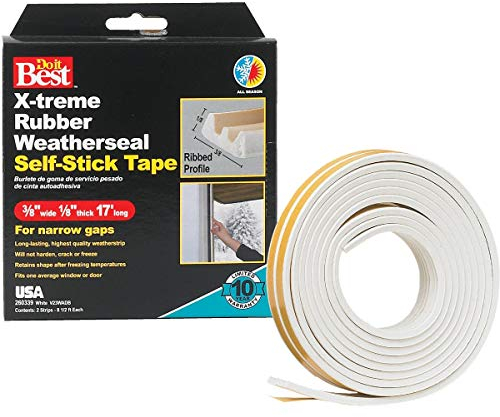 Thermwell V23WADB Best X-Treme Gummi-Wetterdichtungsband, 1/8 x 3/8 x 17'