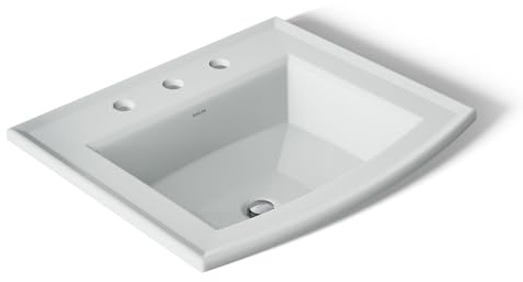 Kohler 2356-8-95 Archer® 22-3/4 rectangular drop-in bathroom sink, Ice Grey