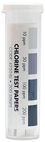LaMotte Insta-Test 4250-BJ- Tira de prueba de cloro, 10 – 200 ppm (paquete de 200)