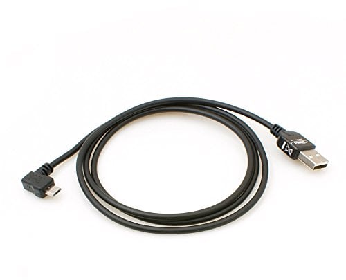 System-S Micro USB 2.0 Kabel gewinkelt 90 Grad Winkelstecker (Links/Male) Adapter Datenkabel und Ladekabel 100 cm