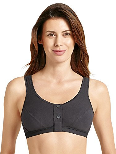 Anita Care 5315X-001 Women's ISRA Black Cotton Non-Padded Non-Wired Support Coverage Mastectomy Full Cup Bra 44D