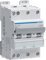disjoncteur - 3 poles + neutre - 6-10ka - courbe d - 10a - 3m - hager ngt810