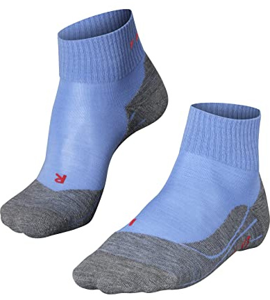 FALKE Damen Wandersocken TK5 Wander Short W SSO Wolle antiblasen dünn 1 Paar, Blau (Blue Note 6545), 35-36