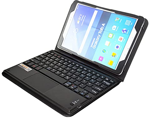 MQ Bluetooth Tastatur Tasche Mit Touchpad für Galaxy Tab A 10.1 (2016) - Samsung SM-T580 WiFi, SM-T585 LTE | Hülle Mit QWERTZ Deutsch Tastatur