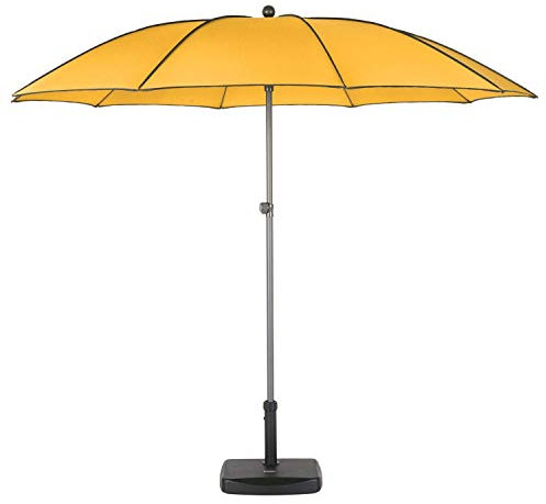 Hespéride - Sombrilla recta redonda Bogota – Inclinable – Diámetro 250 cm – Amarillo Safran