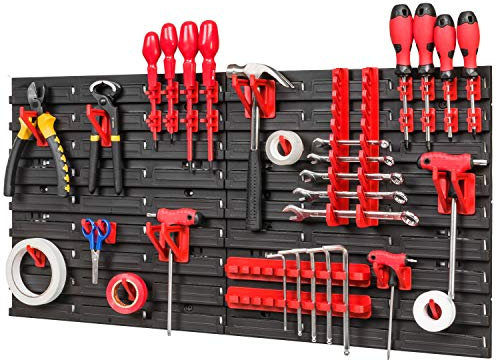 PAFEN Lagersystem 772x390mm Stapelboxen Wandregal Sichtlagerkästen Schüttenregal 36 Werkzeughalter
